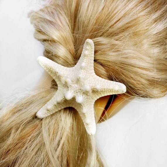 Beach Wedding Hair Clip Natural Starfish Hairstyle Mermaid Etsy