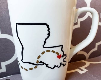 State-to-State Ceramic Mug - Custom - Any State or Country