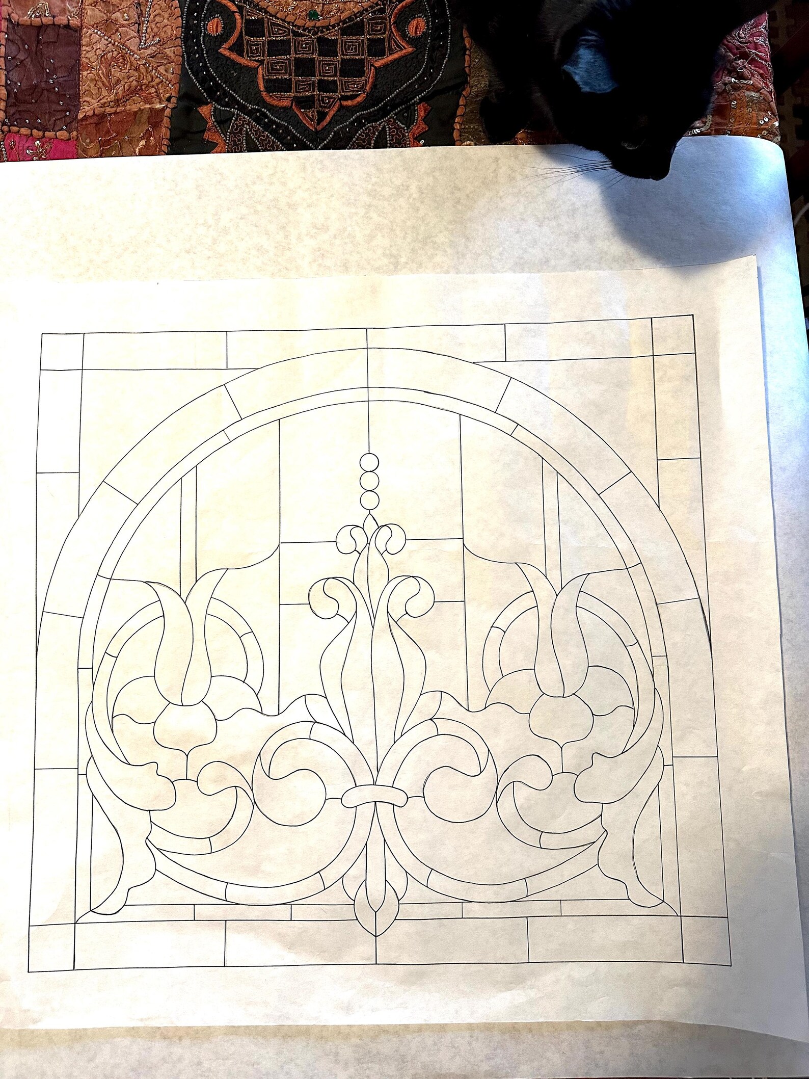 Victorian Cottage Window Stained Glass Pattern Original DIY PDF Digital ...