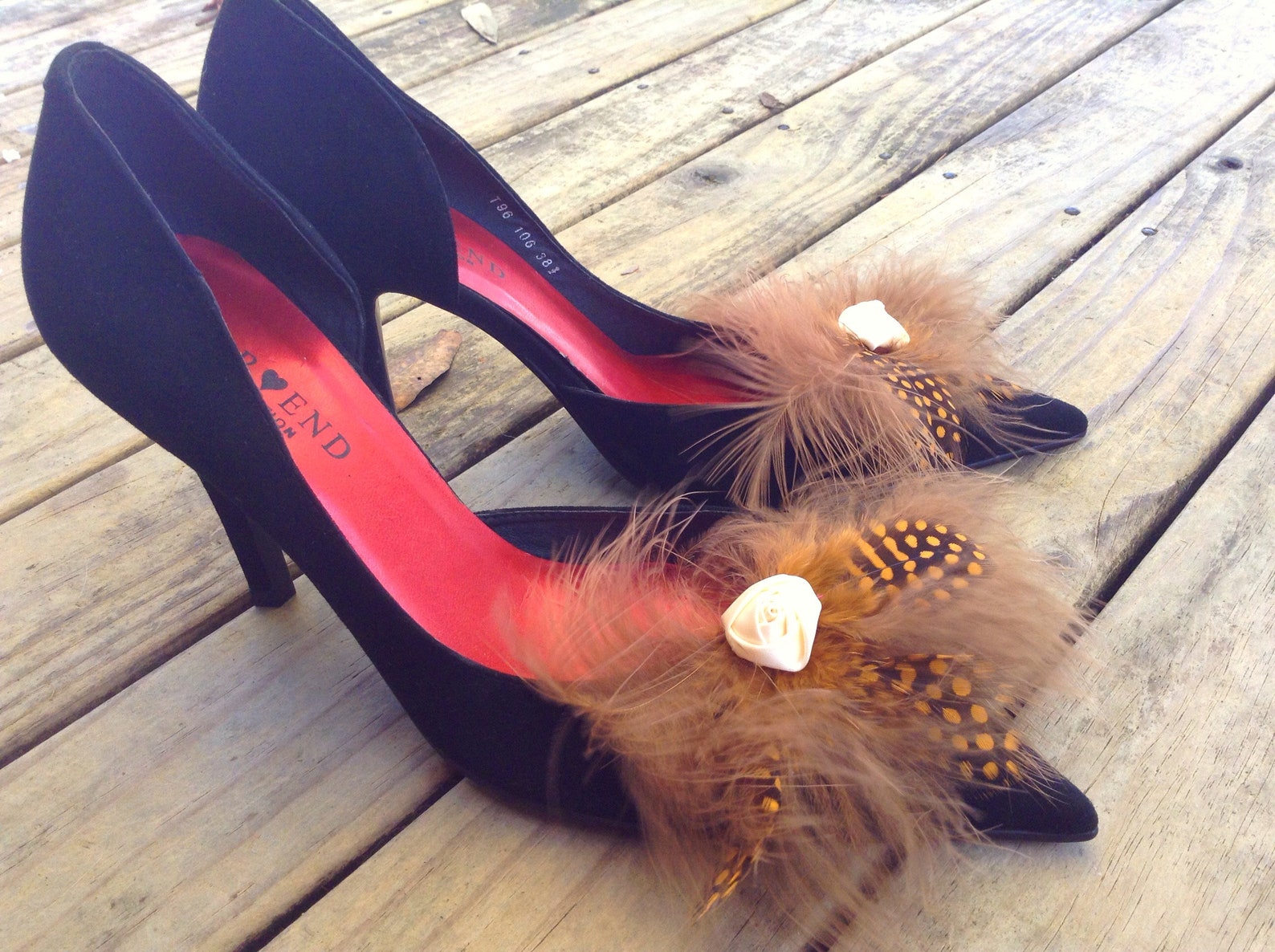 Tan Feather Shoe Clips Wedding Shoe Clips Bridal Shoe Clips Etsy