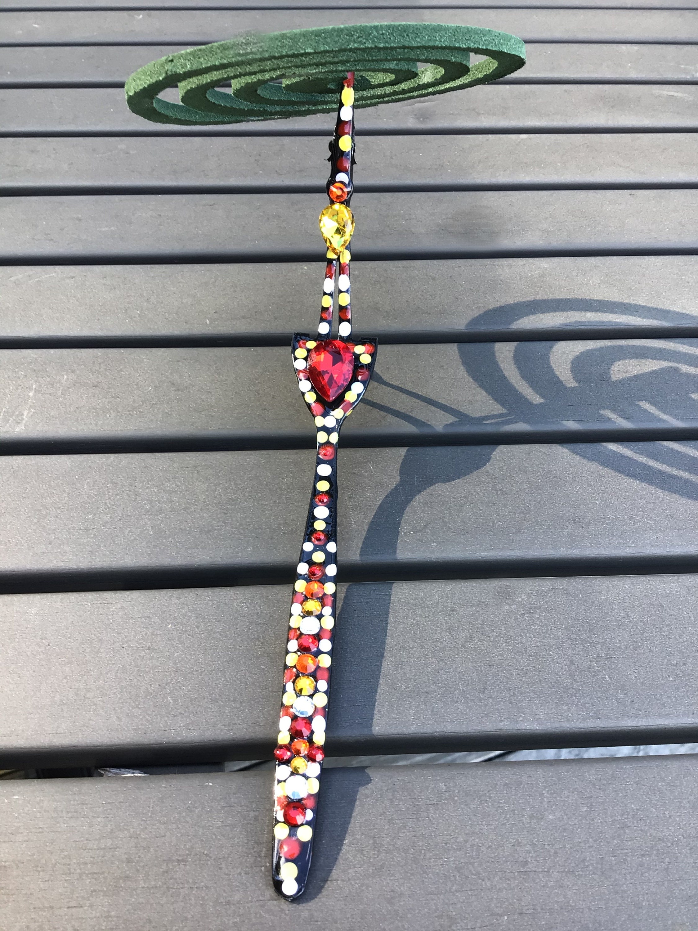 Mosquito Coil Holder/ Garden Decor, Art Deco Recycled Metal Art, Mozzie