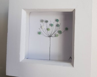 Sea Glass \u201cFlowers In Pots\u201d Blank Card