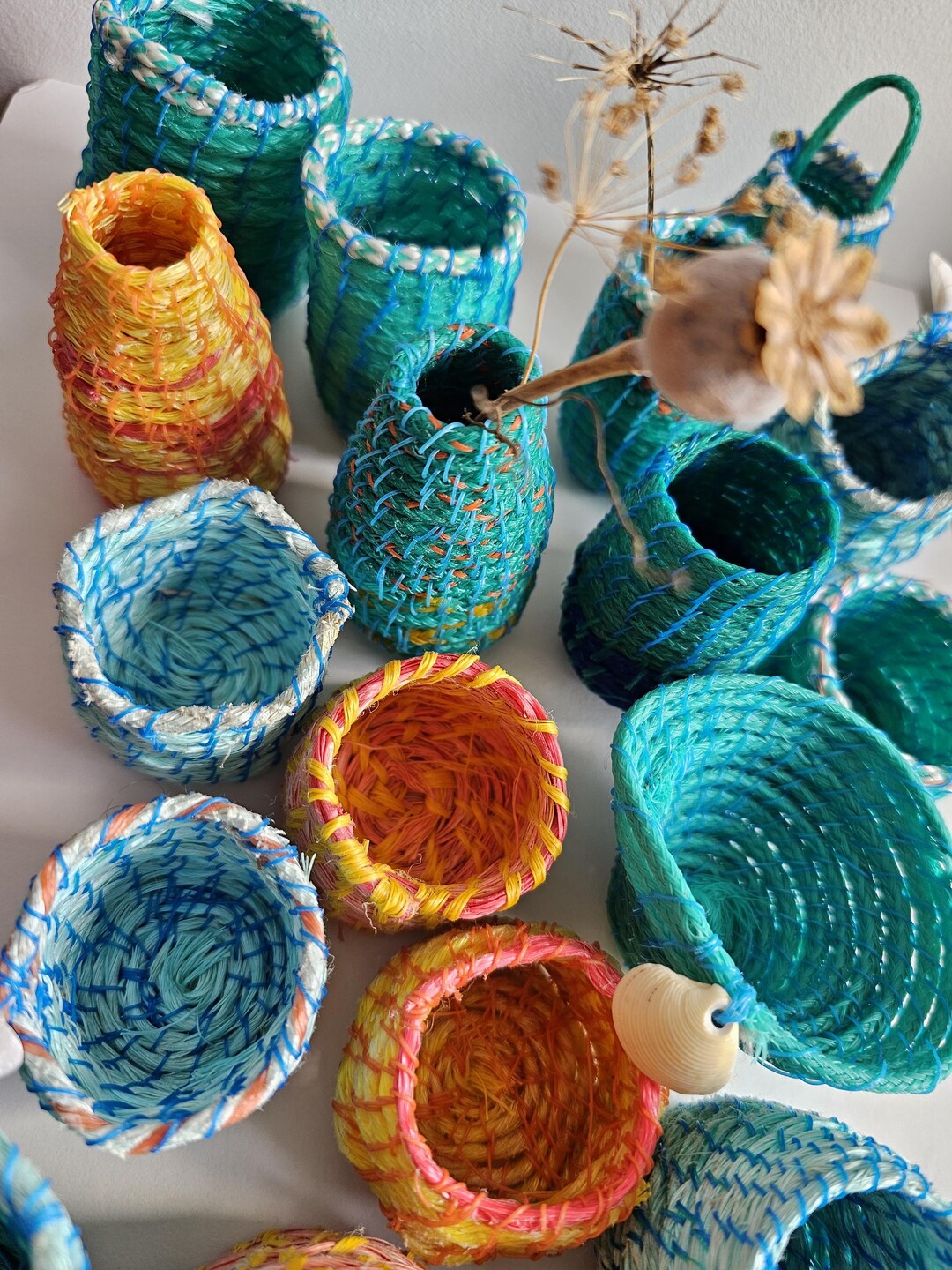 Neptune Rope Neptune's Pots, Woven Beach Rope, Plastic Rope, Shells, Beach Weaving ...