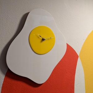 Egg Clock - Funky home decor kitchen kids room office