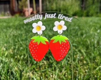 Strawberry Earrings - Statement fruit earrings for summer