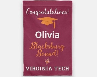 Heading to Virginia Tech Garden Flag-BLACKSBURG BOUND