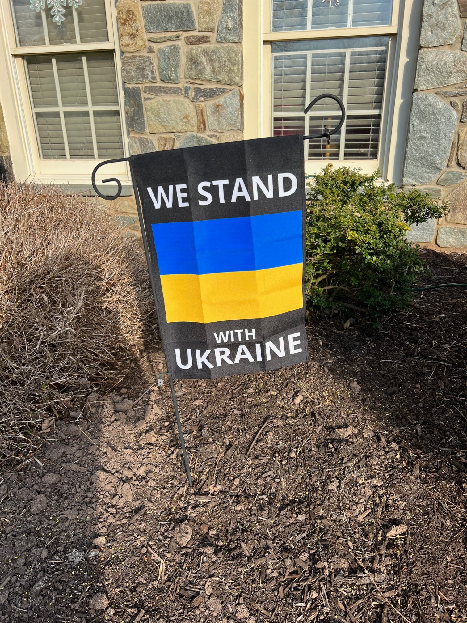 We Stand With Ukraine Garden Flag Funds Donated to Ukraine - Etsy