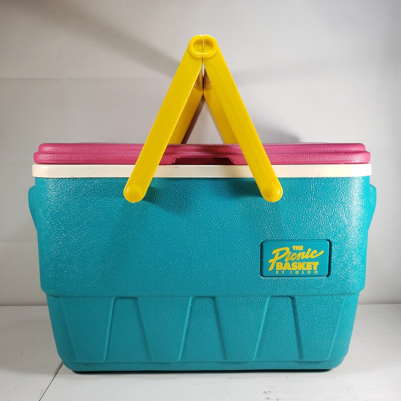 Vintage 1989 Igloo the Picnic Basket Ice Chest Cooler Teal Etsy