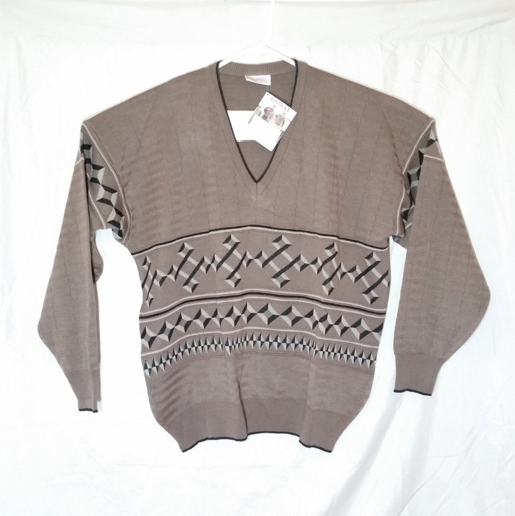 NWT Vintage Gabicci V Neck Pullover 