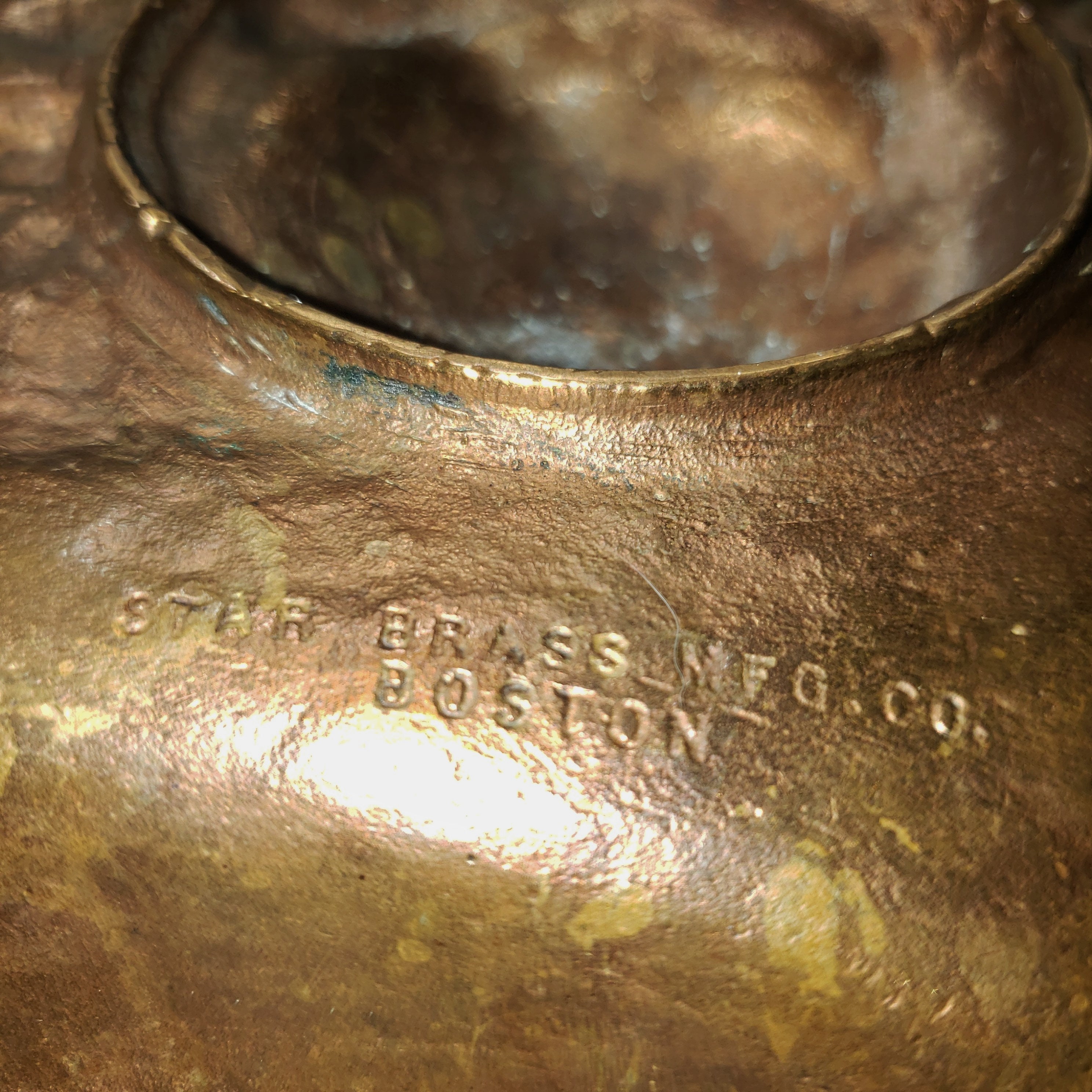 Vintage Star Brass MFG Co Boston Seashell Ashtray 12x9 , Crane Stork