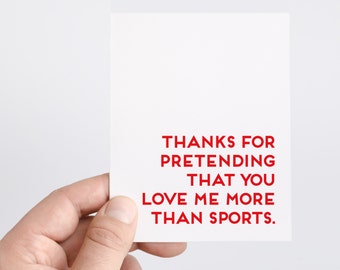 Funny Football Birthday Card, Husband Anniversary Gift