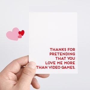 Carte de Saint-Valentin drôle pour les joueurs, cadeau de Saint-Valentin petit ami, carte numérique de jeux vidéo geek, cadeau de la Saint-Valentin pour fils de joueur, amour du joueur 1