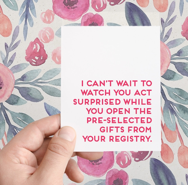 Funny Bridal Shower Card Wedding Card Funny Bridal Shower Etsy