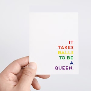 Coming Out Card For Friend, LGBTQ Greeting Cards, Happy Pride Print, Drag Queen Rainbow Pride Card, Transgender Support and Encouragement
