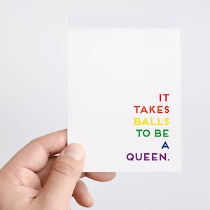 Carte de sortie pour un ami, cartes de vœux LGBTQ, impression Happy Pride, carte Drag Queen Rainbow Pride, soutien et encouragement transgenres