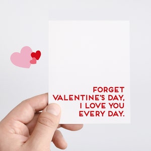 Valentines Day Card For Boyfriend, Galentines Day Card, Sweet Valentine's Card For Husband or Wife, Cute I Love You Card, Simple Gifts