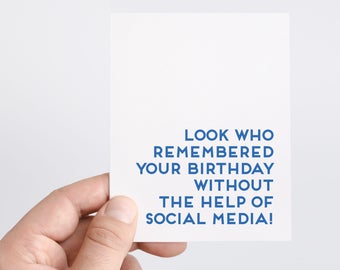 Cute Birthday Card For Friend, Influencer Facebook Birthday Reminder, Best Friend Birthday Gift, Didn't Forget Your Birthday Card
