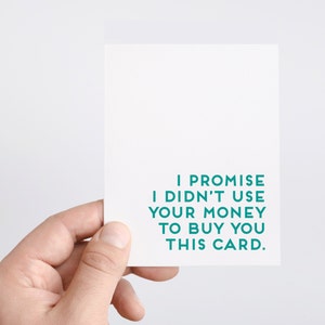 Husband Birthday Card Funny, Financial Burden or Investment, Unique Witty Gift For Parents, Mom or Dad Birthday Card from Daughter or Son