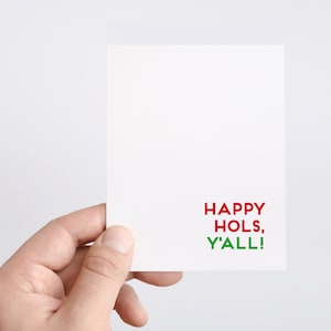 Merry Christmas Yall, Happy Hols, Southern Christmas Gift, Funny Christmas and Holiday Cards, Simple Modern Family Seasons Greeting Cardss image 1