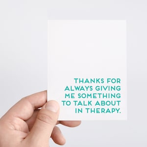 Millennial Therapy Mental Health Card, Funny Birthday Card For Mom or Parents, Therapist Greeting Cards, Best Mother's Day Gift Ideas