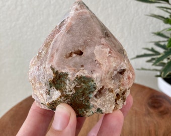 Rare Pink Amethyst stone from Brazil, Meditation decor Stones healing reiki crystal grid gift for her anniversary