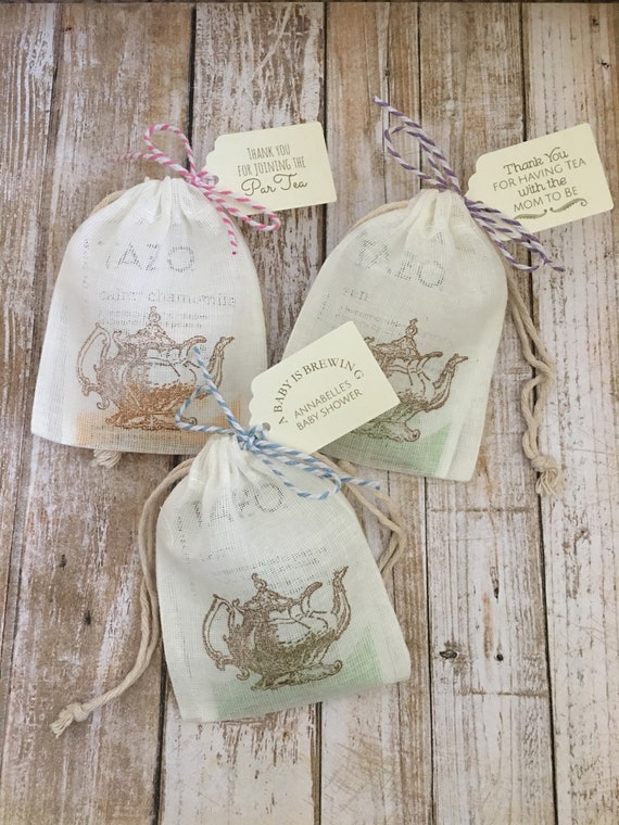 baby shower tea bags