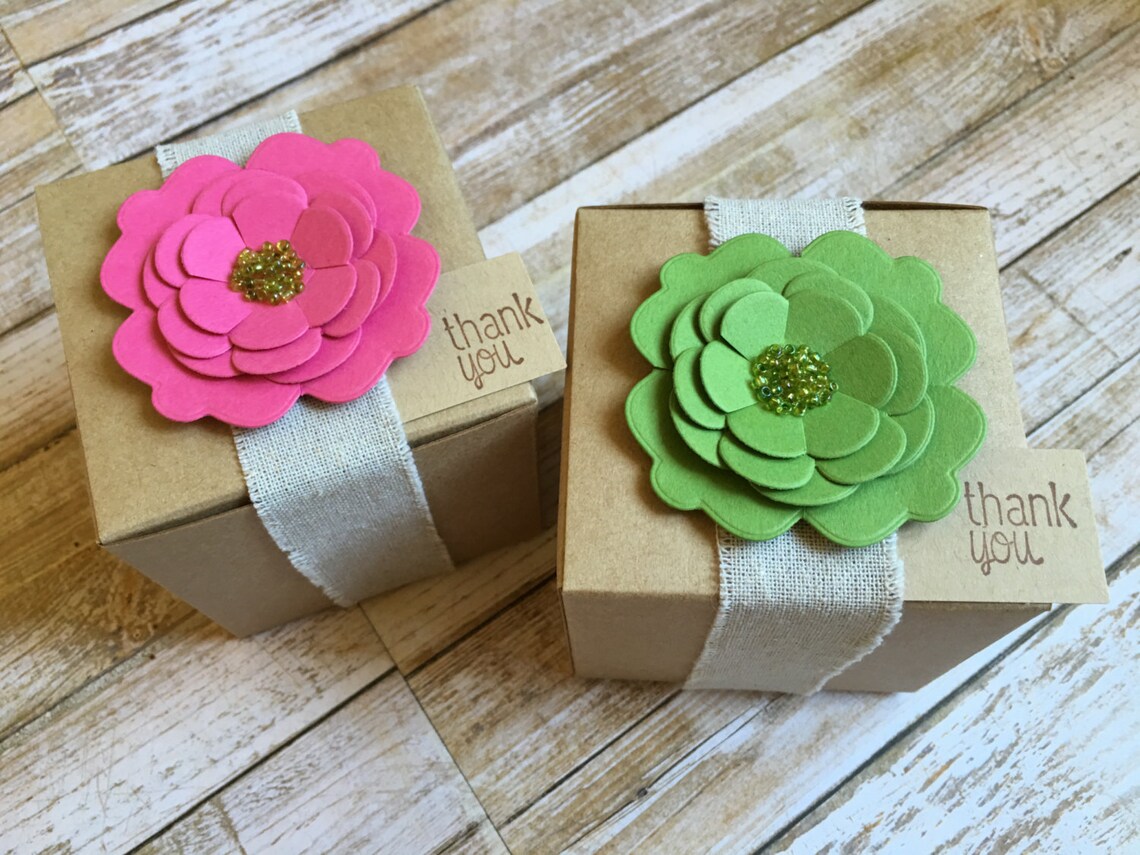 8 Bridal Shower Favor Boxes Birthday Party Favors Paper Etsy
