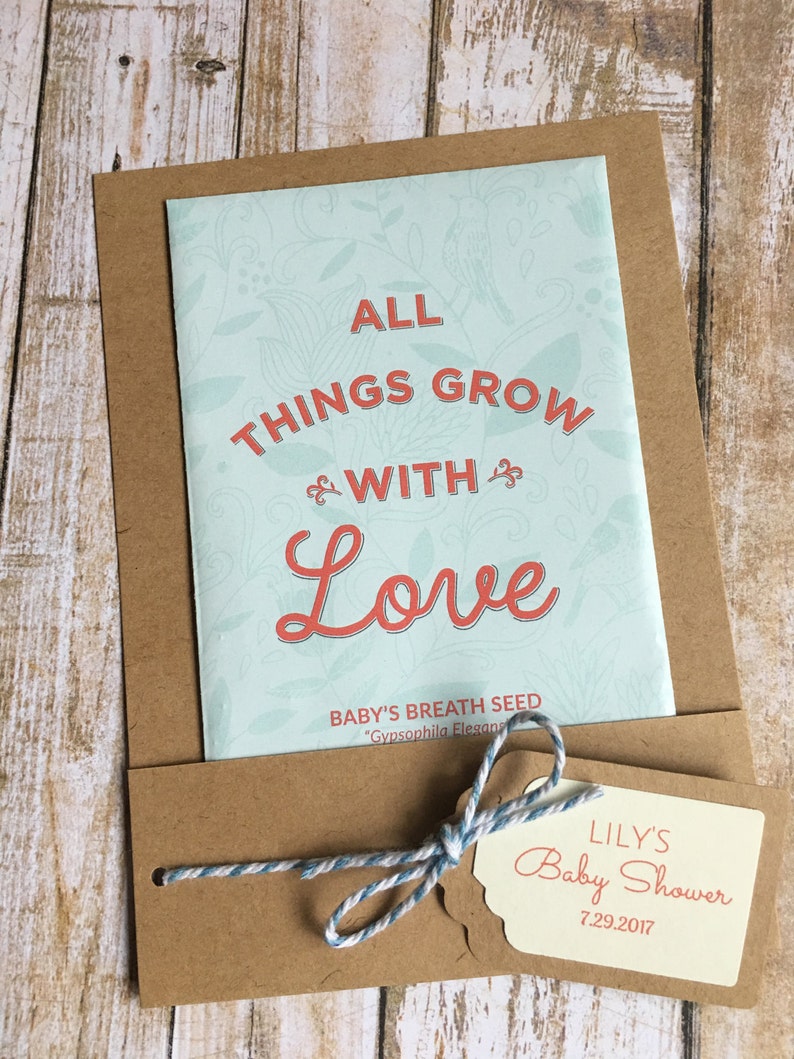 12 Seed Packet Favors Baby S Breath Image 0