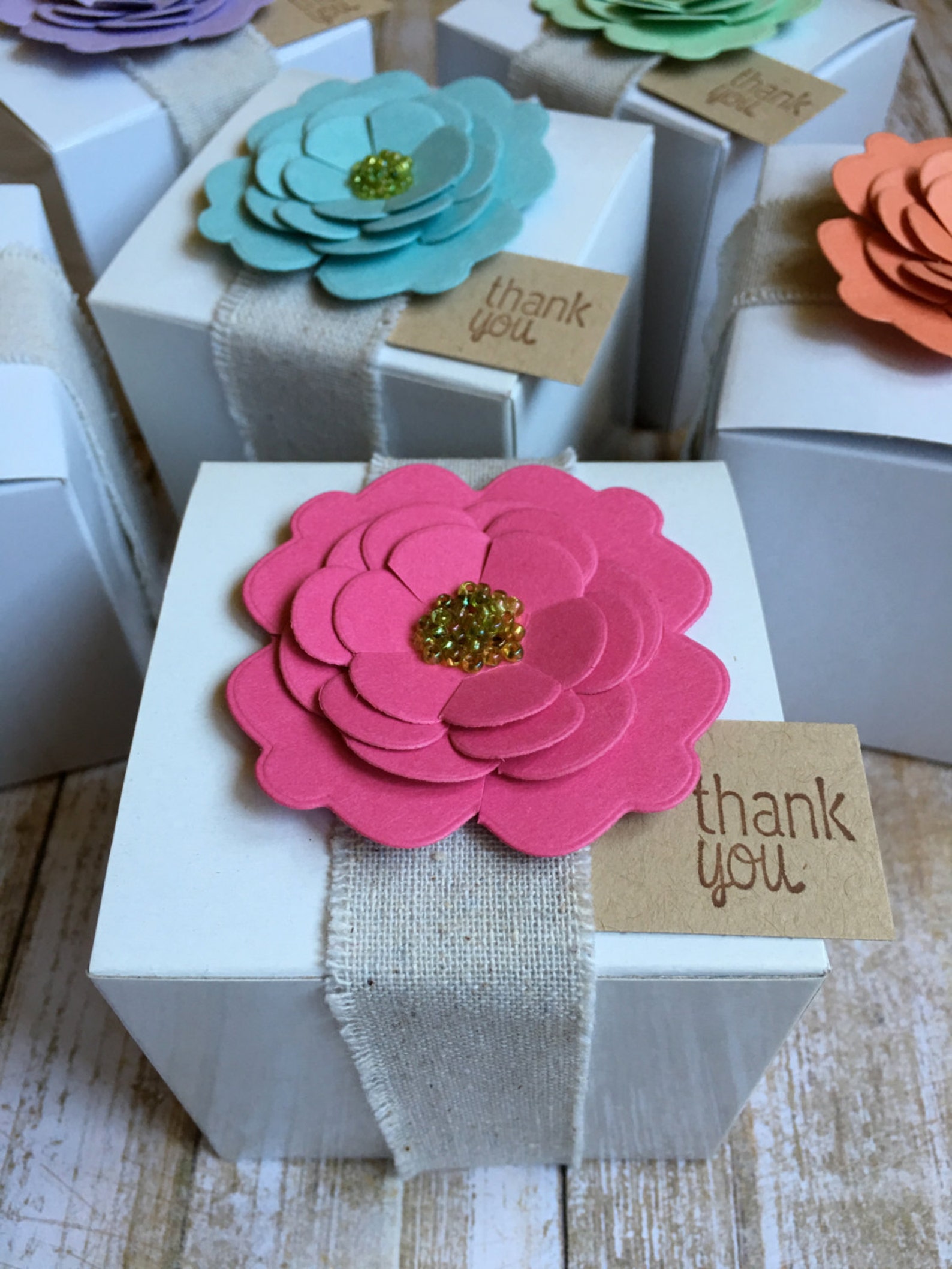 8 Bridal Shower Favor Boxes Birthday Party Favors Paper Etsy