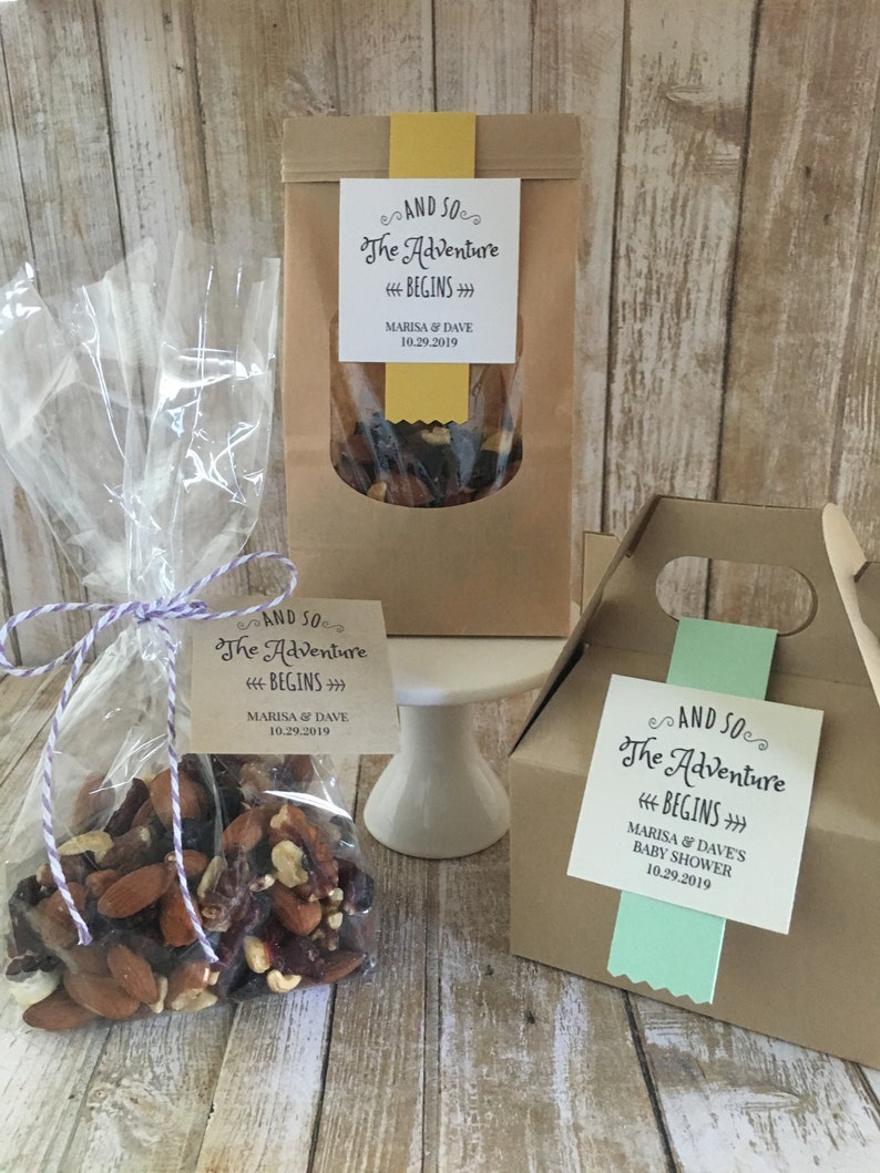 8 Trail Mix Favor Bags Wedding Favors Bridal Shower Etsy