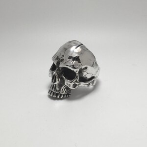 Intenebris Sterling Silver Distressed Skull Ring