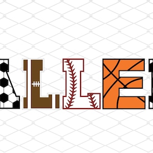 Ballers  Baseball Football Basketball Soccer - Silhouette - Cricut - Cut File - SVG Design - Vector Active