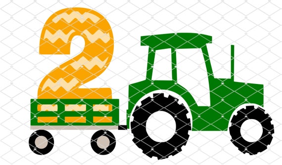 Download Tractor Wagon 2 Silhouette Cricut Cut File SVG Design | Etsy