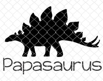 Papasaurus - Silhouette - Cricut - Cut File - SVG Design - Vector Active