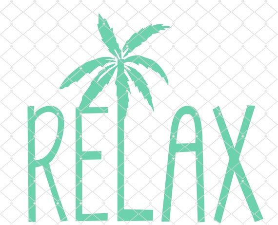 Download Relax Palm Tree Silhouette Cricut Cut File Svg Design Etsy