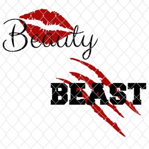 Belleza & Bestia - Silueta - Cricut - Cortar Archivo - SVG Design - Vector Active