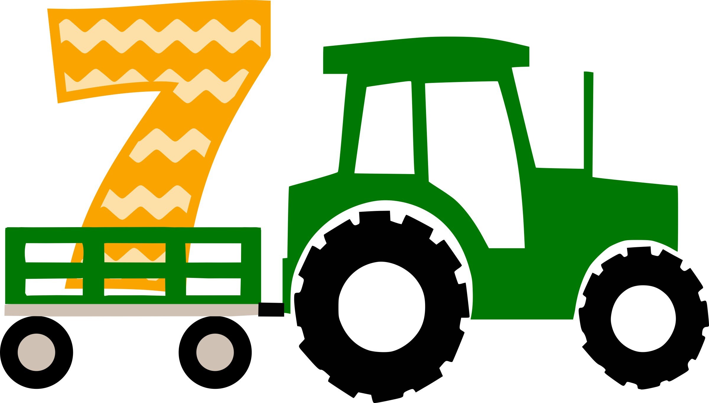 Download Tractor Wagon 7 Silhouette Cricut Cut File SVG Design | Etsy