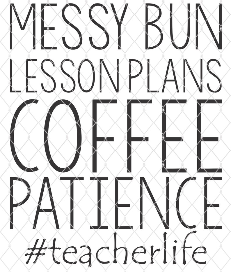 Download Messy Bun teacherlife Silhouette Cricut Cut File SVG | Etsy