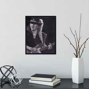 Stevie Ray Vaughan grafitblyertsteckning utskrivbar - digital nedladdning bild 3