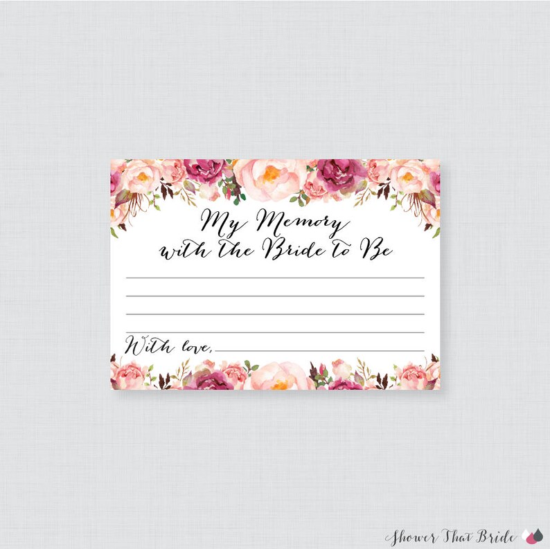 Who Am I Bridal Shower Game Printable Pink Floral Bridal Etsy