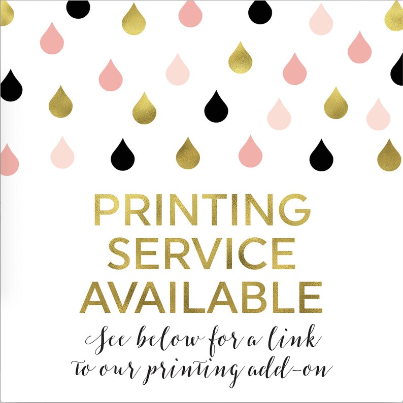 Printable Black Silver and Gold Bridal Shower Recipe Card and Invitation Insert Glitter Recipe Cards 0001-K Black and Gold Recipe Cards