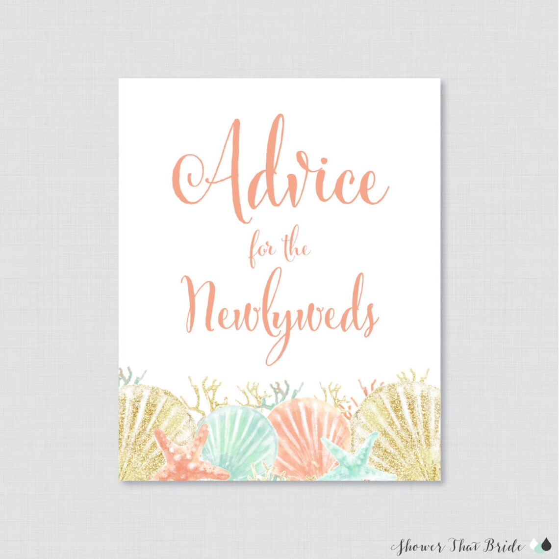 Advice for the Newlyweds Bridal Shower Activity Printable | Etsy