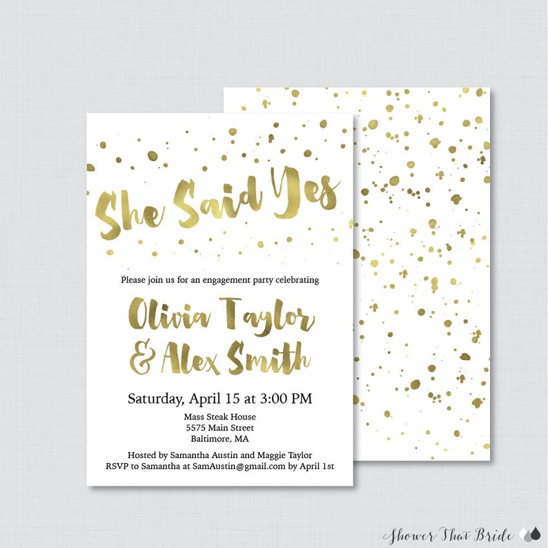 Navy Watercolor Engagement Party Invitation Printable or Printed Navy Invite 0030-N Navy Blue Watercolor Engagement Party Invitation