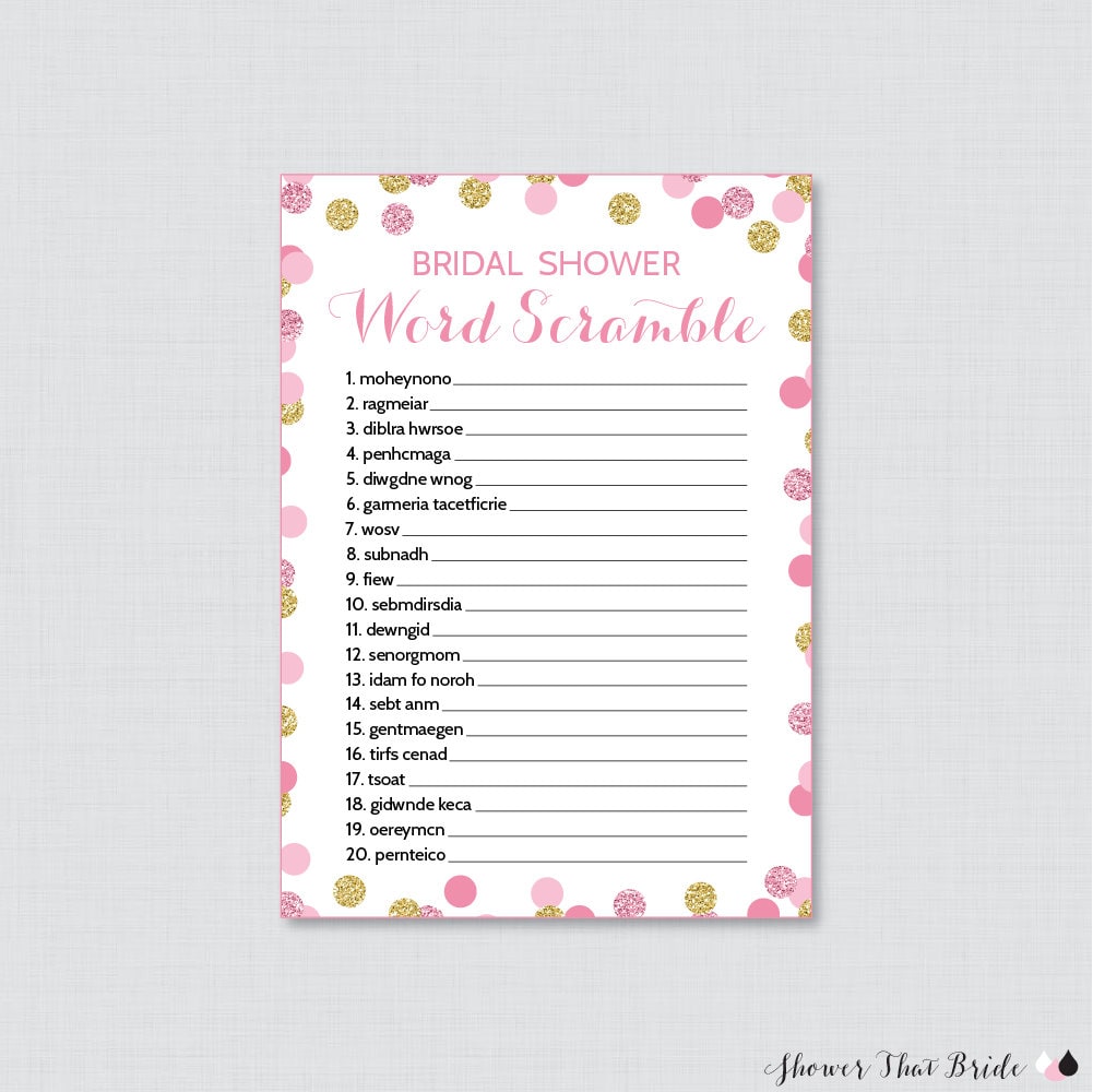 This is a photo of Smart Free Printable Bridal Shower Games Word Scramble It's just a picture of Smart Free Printable Bridal Shower Games Word Scramble