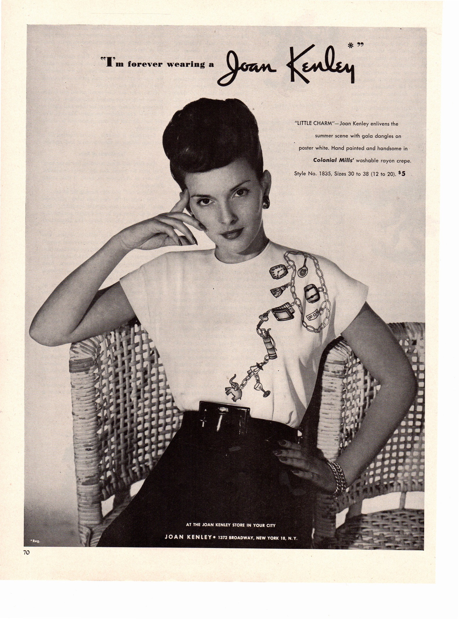 1946 Vintage Joan Kenley Women's Fashion Colonial Mills Etsy