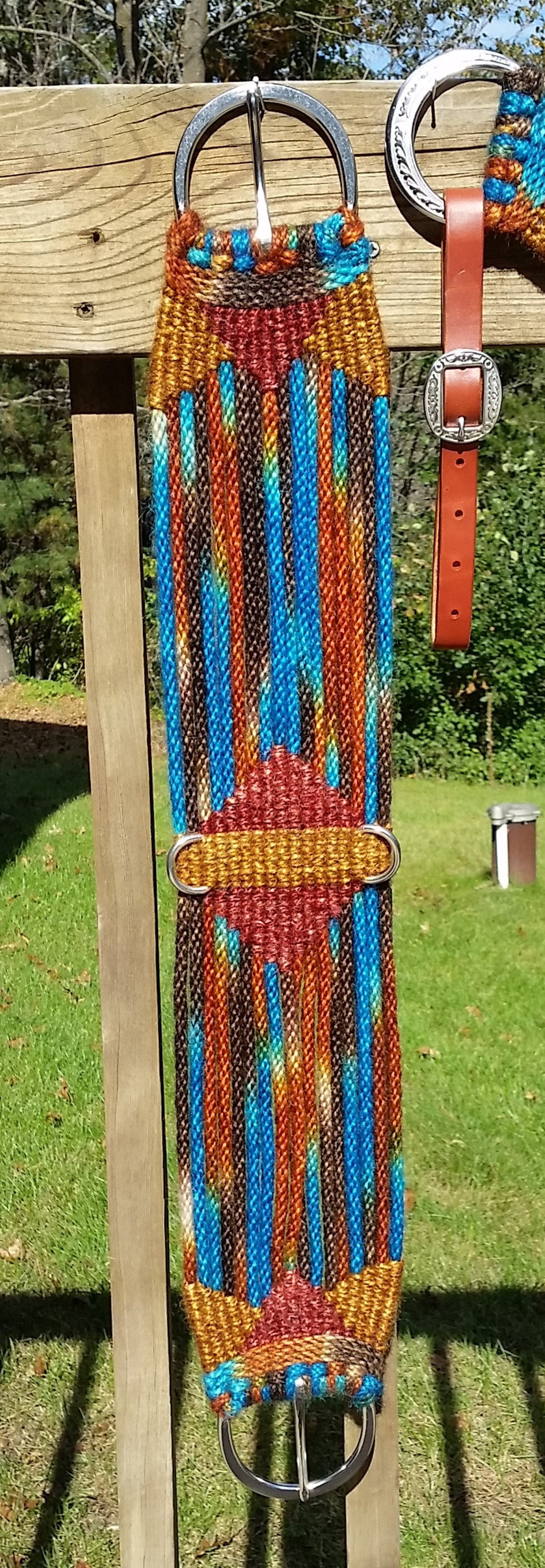 Cinch 100 Mohair Tie Dyed Horse Cinch Etsy