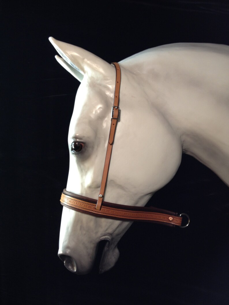 Noseband Tie Down Tack Horse Tack Roper Leather Noseband Etsy