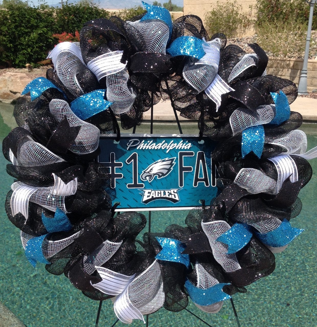 Philadelphia Eagles Deco Mesh Wreath Eagles Eagles Wreath Etsy