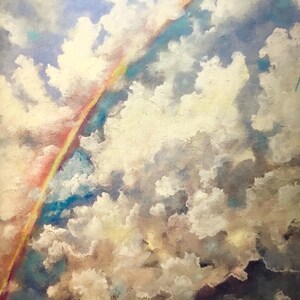 Promise Rainbow, 5 biglietti di auguri vuoti all'interno, Salmo 23, Arcobaleno, Cancelleria cristiana, Biglietti di auguri, Biglietti d'arte originali
