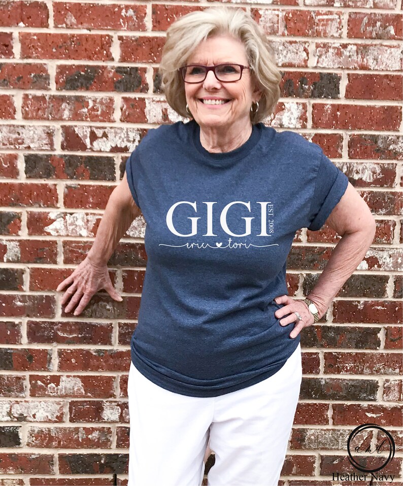 GiGi Tshirt Mothers Day Tshirt Names Shirt For GiGi Customized GiGi Shirt Established Shirt Mother/'s Day Shirt GiGi ShirtS